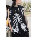 Fashionable Mens Tank Top Floral Pattern Ripped Sleeveless Round Neck Regular Fit Tank Top