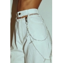 Womens Trendy High Rise Ripped Long Wide-leg Jeans in White