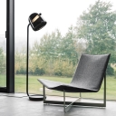 Black Glass Domed Shade Floor Lamp Modernism Single Light Floor Standing Light for Drawing Room