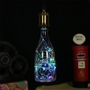 Clear Wine Bottle Lamp Bulb 1 Pack 3 W E27 40 LED Beads Plastic Multicolored Light