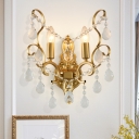 Metal Gold Wall Lighting Fixture Candlestick 1/2-Head Post-Modern Wall Light Sconce for Dining Room