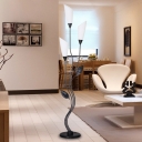 Branch Shape Standing Floor Light Contemporary Metallic 3-Light White/Black Finish Floor Lamp