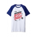 Simple Mens Car Bottle Letter Better Call Saul Printed Raglan Short Sleeve Round Neck Regular Fit Graphic Tee Top