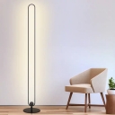 Acrylic Slim Rectangle Floor Lamp Simplicity LED Reading Floor Light in Black, White/Warm/Natural Light