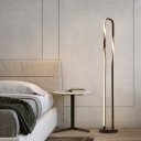 Acrylic Rectangle Frame Floor Lamp Modern LED Black Standing Floor Light in White/Warm/Natural Light
