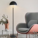 Hemisphere Floor Lighting Minimalist Iron 2-Light Living Room Reading Floor Lamp in Black