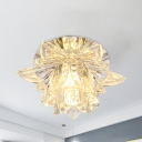 Narcissus Flush Mount Lighting Contemporary Clear Crystal LED Corridor Flush Lamp Fixture