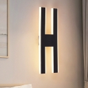 H-Like Acrylic Sconce Light Fixture Simple LED White/Black Wall Mounted Lamp, White/Warm Light
