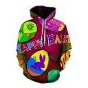 Fancy Mens 3D Book Egg Letter Education Is Freedom Printed Pocket Drawstring Long Sleeve Regular Fit Graphic Hoodie