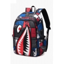 Popular Shark Print Large Travel Bag School Backpack 43*8*32 CM