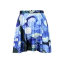 Summer Famous Painting Print A-Line Skirt