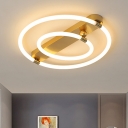 Dual Rings Ceiling Light Fixture Modern Acrylic 16