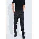 Popular Tapered Pants Plain Pocket Drawstring Cuffed Mid Rise Fitted Ankle Length Tapered Pants for Men