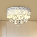 White Drum Cutouts Ceiling Lighting Modern Acrylic 12.5