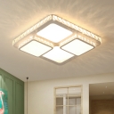 White Squared Ceiling Lighting Contemporary 16