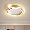 Rounded Metal Flush Ceiling Light Nordic 20.5