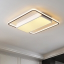 Acrylic Square and Oblong Flush Mount Modernist LED Close to Ceiling Lighting in White