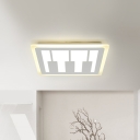 White LED Piano Flush Mount Lighting Scandinavian Acrylic Ceiling Fixture in Warm/White Light