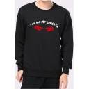 Mens Stylish Pullover Sweatshirt Letter You Are My Lobster Pattern Loose Fit Long Sleeve Crew Neck Graphic Pullover Sweatshirt