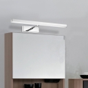 Squared Tube Wall Light Fixture Minimalist Metallic LED White Wall Vanity Lamp in Warm/White Light