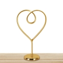 Heart-Shaped Night Light Simple Aluminum White/Gold LED Table Standing Lamp in Warm/White Light for Bedroom