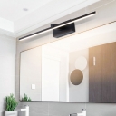 Metallic Slender Wall Lighting Minimalism LED Black Wall Mounted Vanity Lamp in Warm/White Light