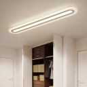 Acrylic Ellipse Ceiling Flush Mount Modernism LED White Flush Lamp Fixture in Warm/White Light
