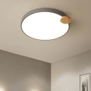 Grey Round Flush Ceiling Light Nordic 12