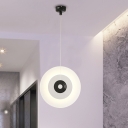 Disk-Like Metallic Ceiling Lamp Modernism 12