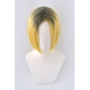 Fashionable Hair Wig Cosplay Ombre Color High-Temperature Fiber Short Straight Hair Wig