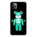 Stylish Japanese Letter Cartoon Bear Graphic iPhone 11 Pro Max Phone Case in Black