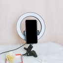 Hoop Phone Stand USB Vanity Lamp Metal 6