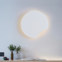 Acrylic Round Surface Wall Sconce Minimalist LED White Wall Mount Lamp in Warm/White Light, 8.5