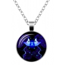 Constellation Pattern Jewel Pendant Chain Necklace