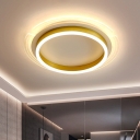 Metal Round Flush Light Fixture Simplicity 16