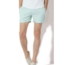 Casual Mens Solid Color Elasticated Drawstring Waist Mid Rise Regular Fit Lounge Shorts