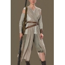 Retro Mens Co-ords Cosplay Star Wars Rey Belt Decoration Knee Length Shorts Loose Fit Co-ords
