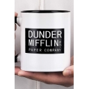 Designer Letter Dunder Mifflin Paper Company Black Ceramic Mug