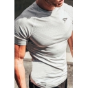 Mens Sport Tee Top Casual Arrowhead Pattern Quick Dry Stretch Skinny Fitted Round Neck Short Sleeve T-Shirt