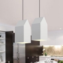 White House Shaped Pendant Light Nordic 1 Head Iron Ceiling Suspension Lamp for Restaurant