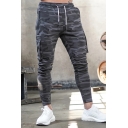 Novelty Mens Pants Cotton Zipper Vents Drawstring Waist Slim Fit 7/8 Length Tapered Jogger Pants with Pockets