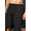 Mens Shorts Creative Solid Color Breathable Quick-Dry Regular Fitted Straight Sport Shorts