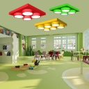 Red/Green Toy Block Ceiling Flush Kid 16