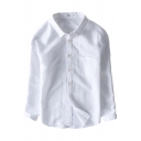 Basic Mens Shirt Plain Chest Pocket Cotton Linen Button down Long Sleeve Turn-down Collar Regular Fit Shirt