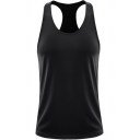 Novelty Mens Tank Top Solid Color Racerback Air Mesh Slim Fitted Scoop Neck Sleeveless Tank Top