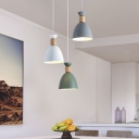 Nordic Bell/Mixed/Bowl Shade Pendant Metal 3 Heads Kitchen Dinette Multiple Hanging Light in White