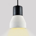 1 Bulb Mini Bowl Ceiling Pendant Loft Style Black/Red/Grey Concrete Suspended Lighting Fixture