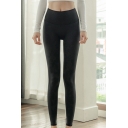 Basic Womens Leggings Solid Color Tummy-Control Quick Dry Mention Butt High Rise Skinny Fit 7/8 Length Yoga Leggings