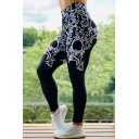 Cool Womens Yoga Leggings Paisley Pattern Lift the Hips Absorb Sweat High Rise Full Length Skinny Gym Leggings