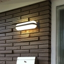 Simplicity Pill Capsule Wall Light Acrylic Balcony LED Wall Mounted Lamp in Black